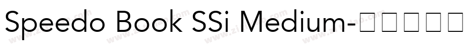 Speedo Book SSi Medium字体转换